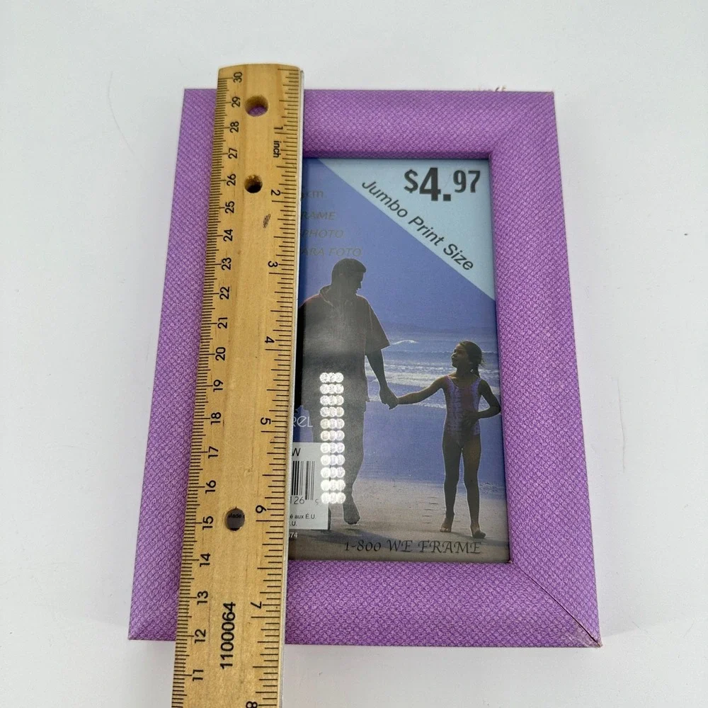 Decorel Purple Textured Fabric 4x6 Tabletop Picture Frame 1366G6W
